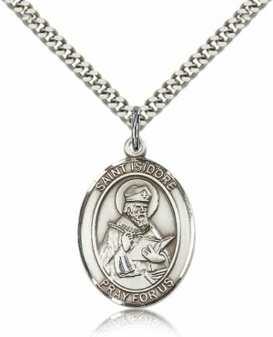 ST. Isidore of Seville Sterling Silver
