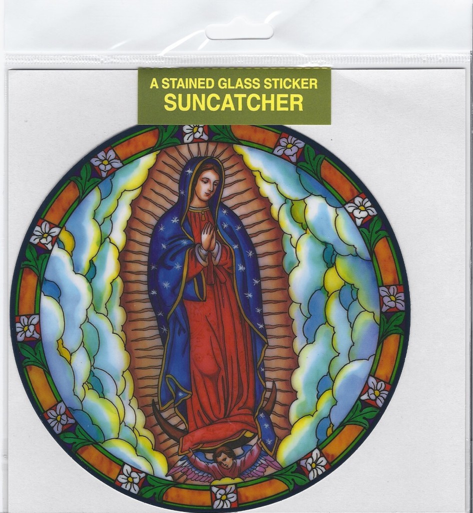 Stained Glass Static Window Cling Sun Catcher Our Lady Of Guadalupe