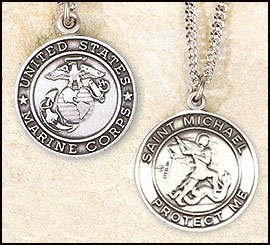 St. Michael Marines Medal and Chain